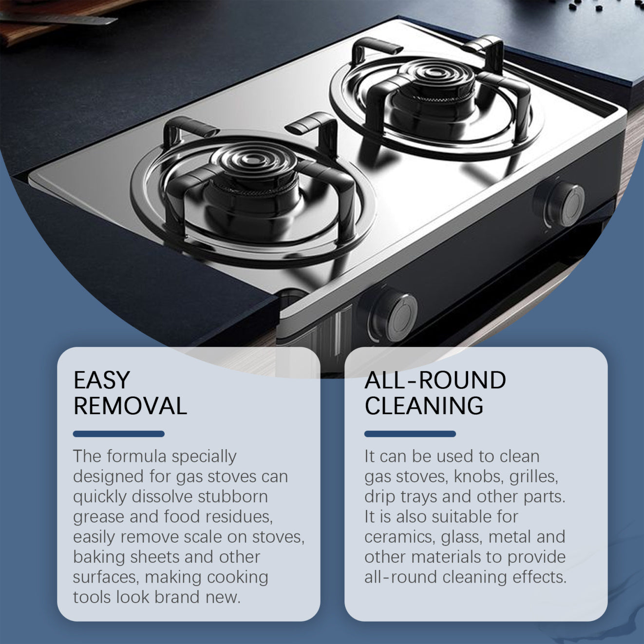 Jakehoe Gas Stove Cleaner Gas Stove Multi-Purpose Degreasing Cleaner The Stove Is As Clean As New
