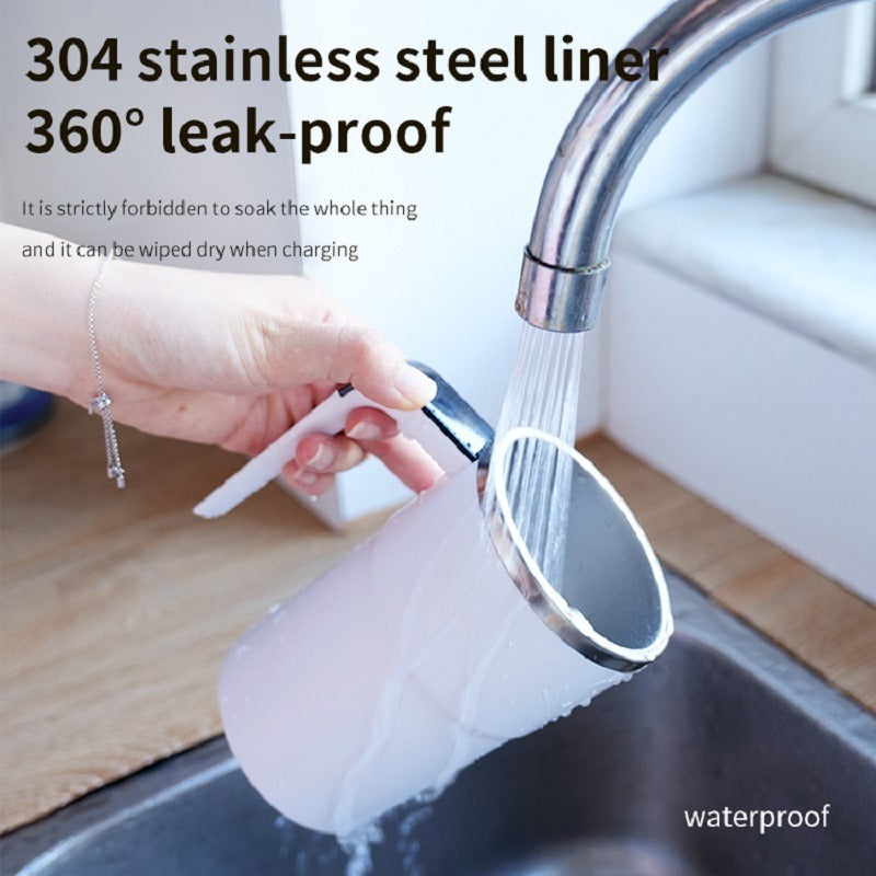 Automatic Coffee Stirring Cup, Stainless Steel Self-stirring Coffee Cup With Lid, Automatic Stirring, LED Intelligent Display Temperature - EBS PLATFORM INC.