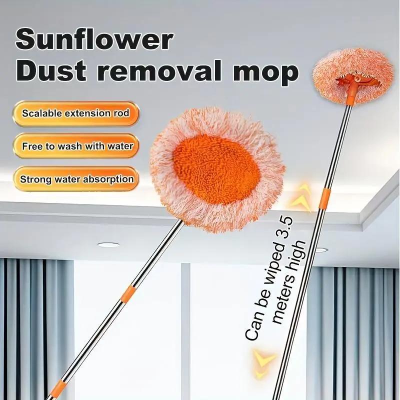 Discover The Ultimate Cleaning Tool, The Sunflower Mop, Adjustable Up To 175cm