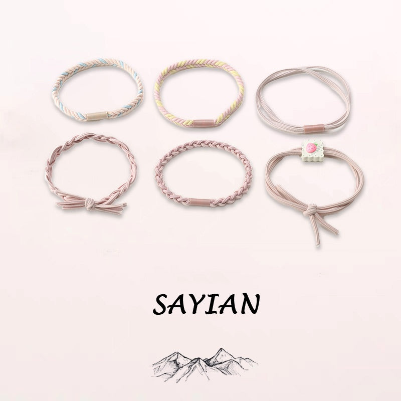 6 Pcs Scrunchies - Soft, Stretchy, And Detachable Hair Ties For Ponytails, Hair Elastics, Spiral Hair Ring, And Cute Hair Accessories - Perfect For Girls And Women