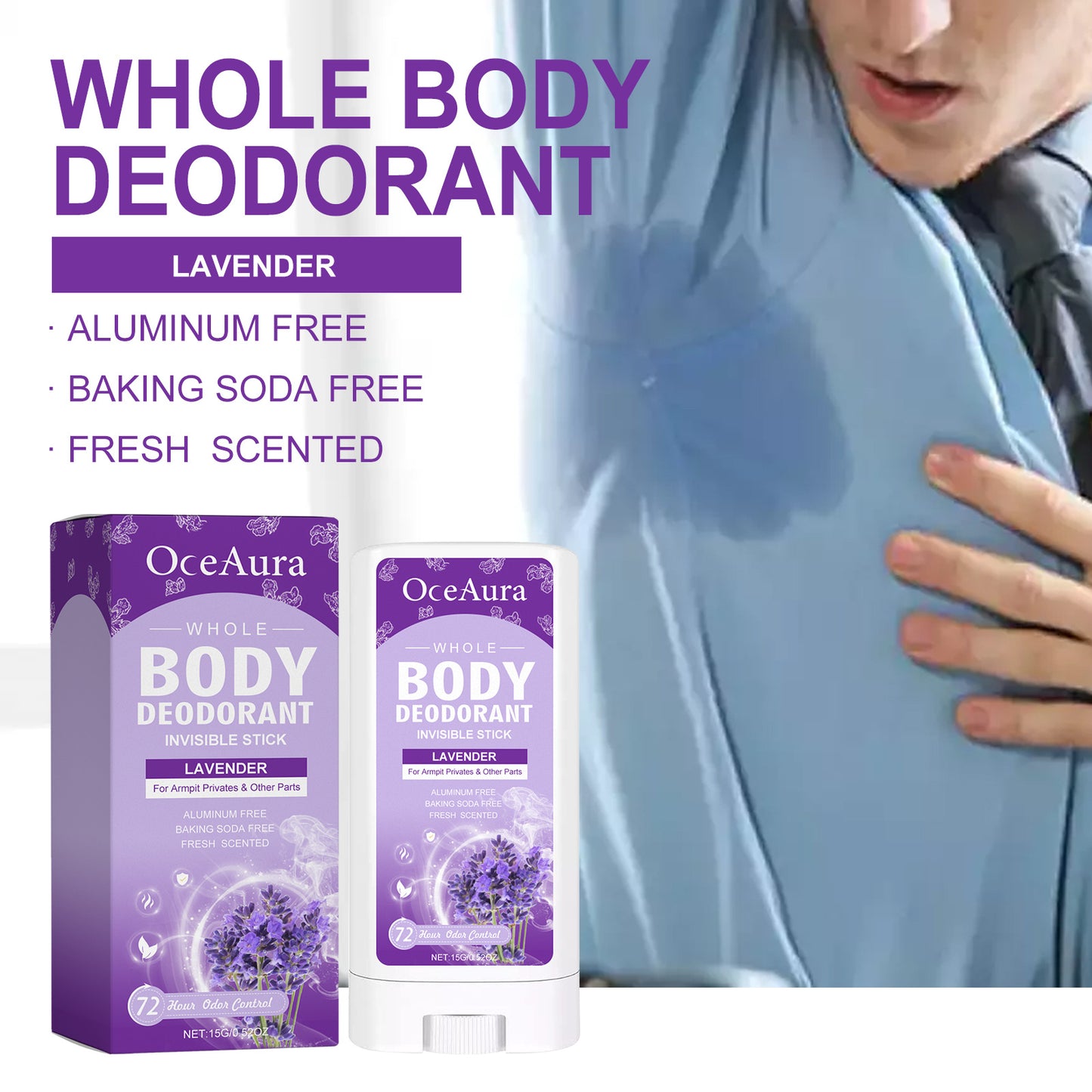 OceAura Whole Body Deodorant, Body Fragrance Antiperspirant Deodorant To Armpit Odor Fragrance Deodorant Bar - EBS PLATFORM INC.