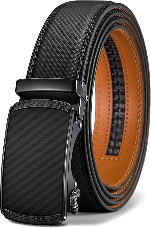 Men's Leather Belt Versatile Cowhide Automatic Buckle - EBS PLATFORM INC.
