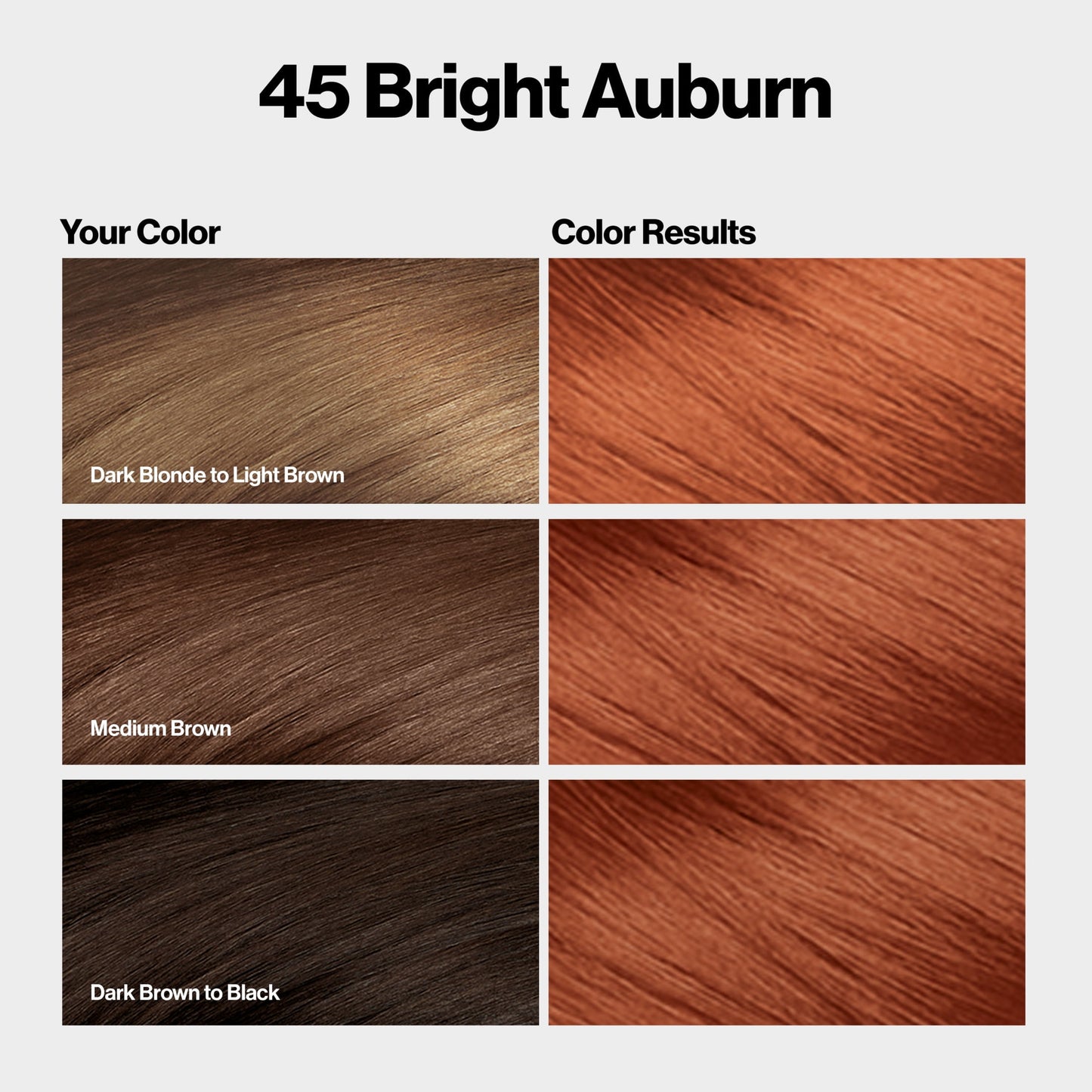 Revlon ColorSilk Permanent Hair Color, Bond Repair Complex, 45 Bright Auburn, 1 pack