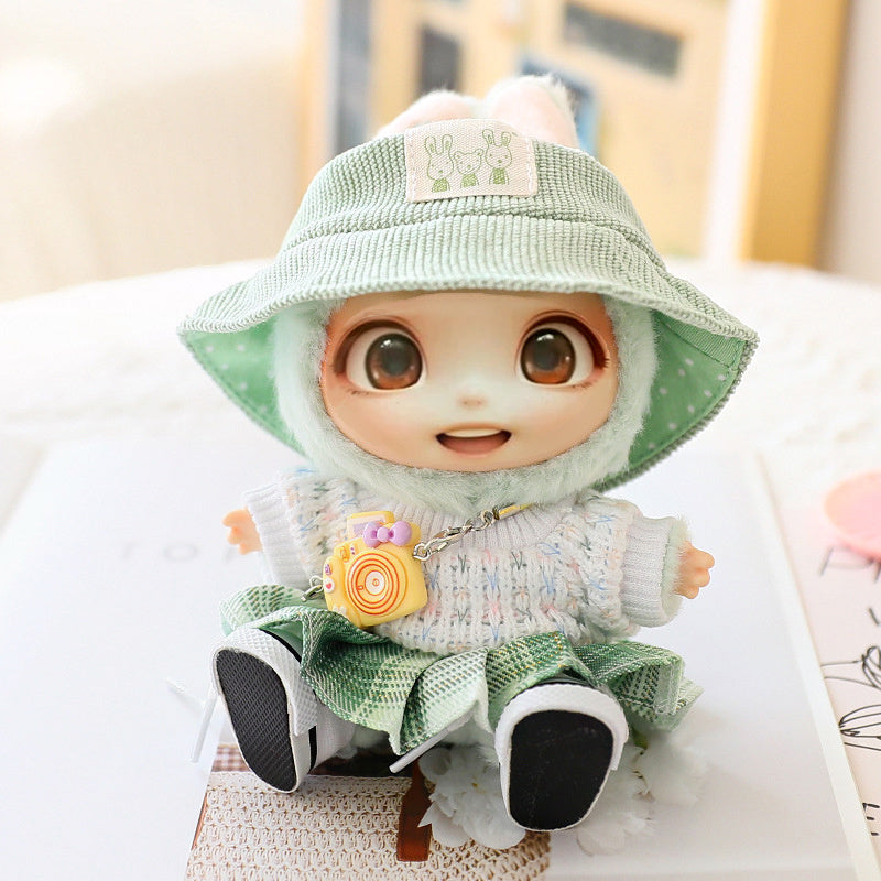 5PCS-Set Cute Hat Shoes Doll Clothes Outfit Set For LABUBU 15CM-17CM Doll, Adorable Dress Up Accessories For Doll - Dolls Not Included - EBS PLATFORM INC.