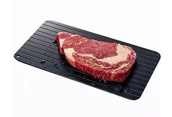 Fast Defrosting Tray – Quick Thaw Aluminum Plate for Frozen Meat, Fish & Food in the Kitchen