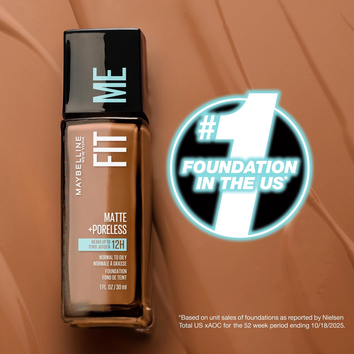 Maybelline Fit Me Matte + Poreless Liquid Foundation Makeup, 228 Soft Tan, 1 fl oz