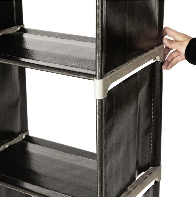 Simple Black 3layer 9grid Storage Cabinet Bookshelf