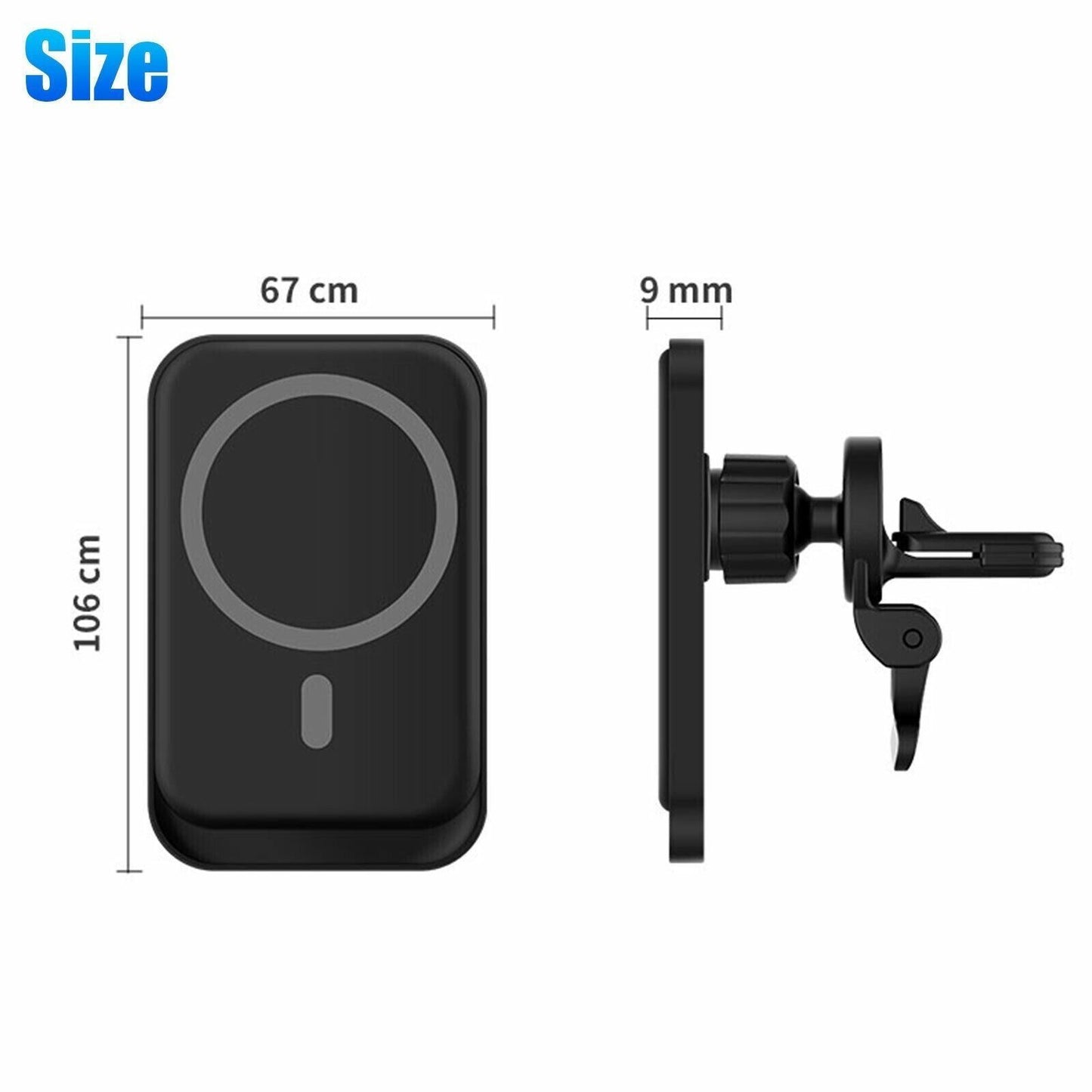 Magnetic Wireless Charger Car Mount Holder For 12 13 14 Pro Max MagSafe