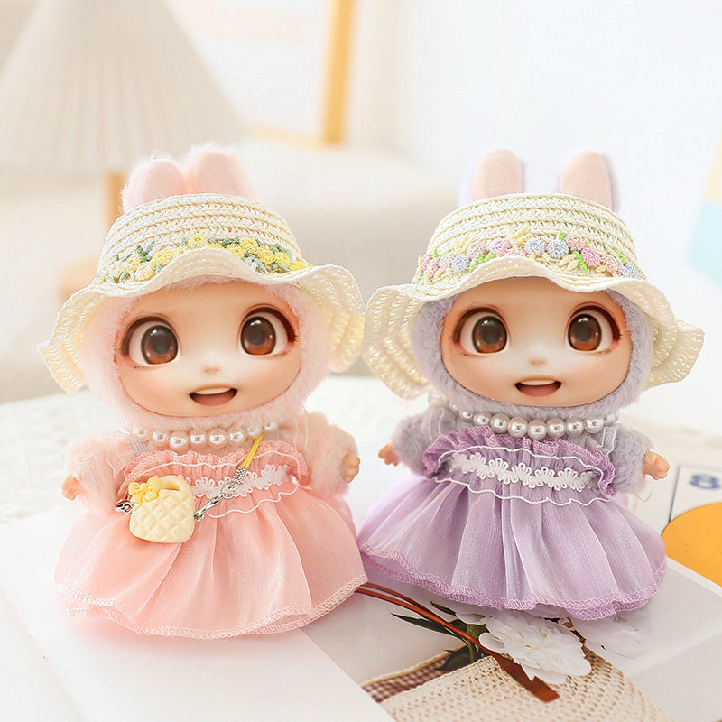 5PCS-Set Cute Hat Shoes Doll Clothes Outfit Set For LABUBU 15CM-17CM Doll, Adorable Dress Up Accessories For Doll - Dolls Not Included - EBS PLATFORM INC.