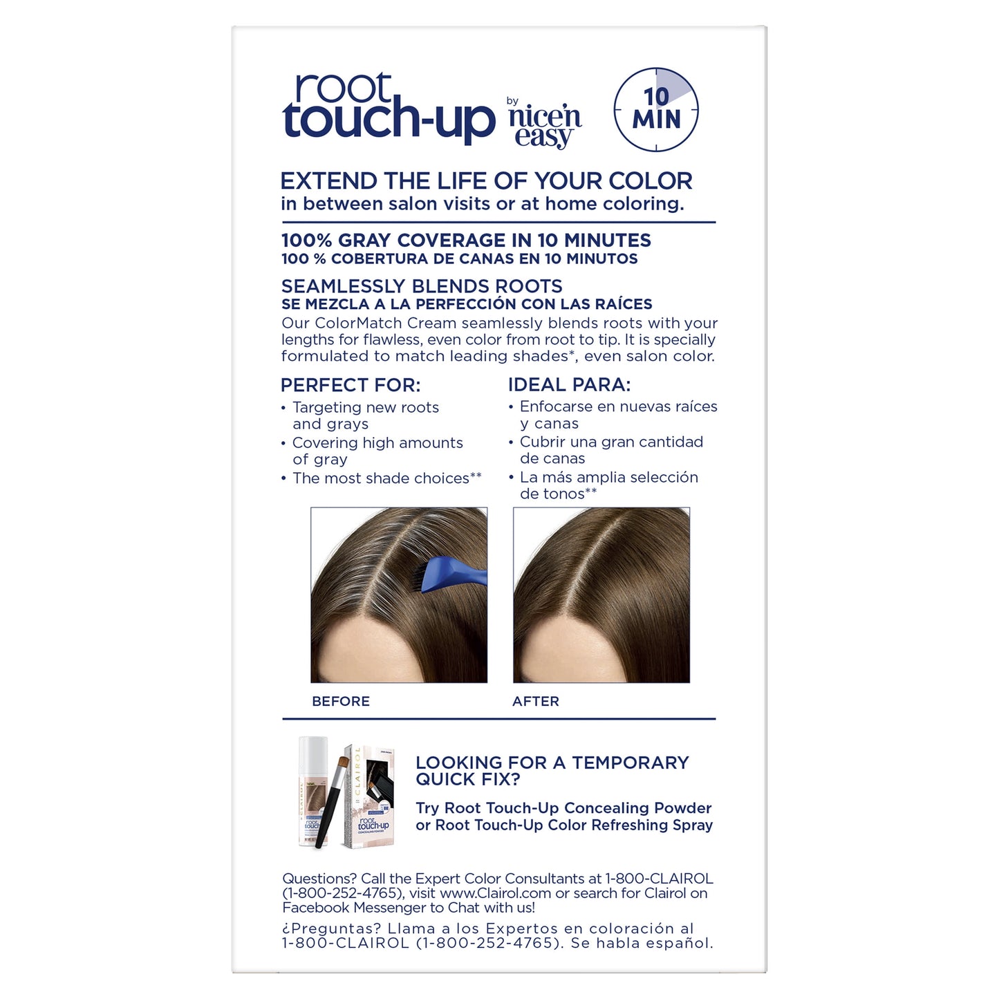 Clairol Root Touch-Up Nice'n Easy Permanent Hair Dye, 5A Medium Ash Brown, Hair Color, 1 Kt