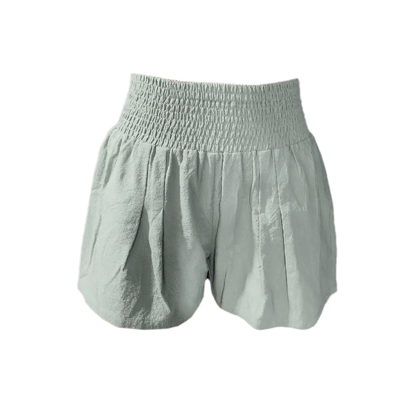 Women's Minimalist Solid Color Polyester Side Pocket Shorts