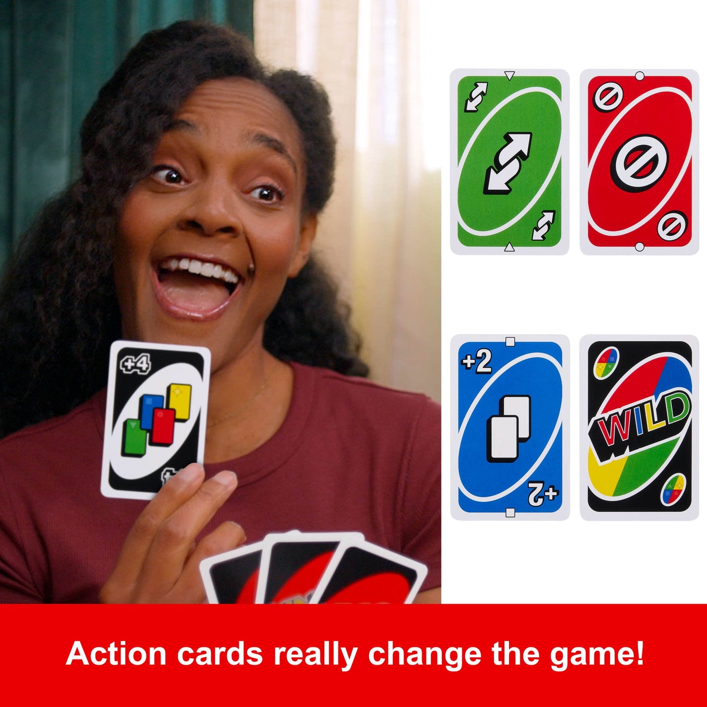 UNO Card Game for Kids, Adults & Family Game Night, Original UNO Game of Matching Colors & Numbers