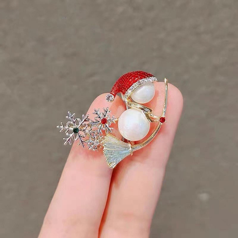 Women's Christmas Brooch Pin Birthday Gift Daily Decoration Holiday Use