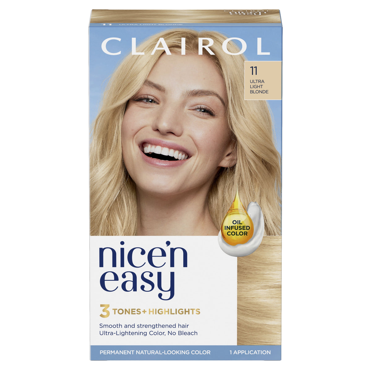 Clairol Nice'n Easy Permanent Hair Color Cream, 8R Medium Reddish Blonde, Hair Dye, 1 Application