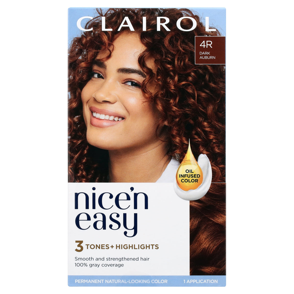 Clairol Nice'n Easy Permanent Hair Color Cream, 8R Medium Reddish Blonde, Hair Dye, 1 Application