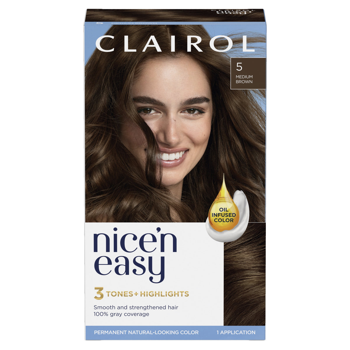 Clairol Nice'n Easy Permanent Hair Color Cream, 8R Medium Reddish Blonde, Hair Dye, 1 Application