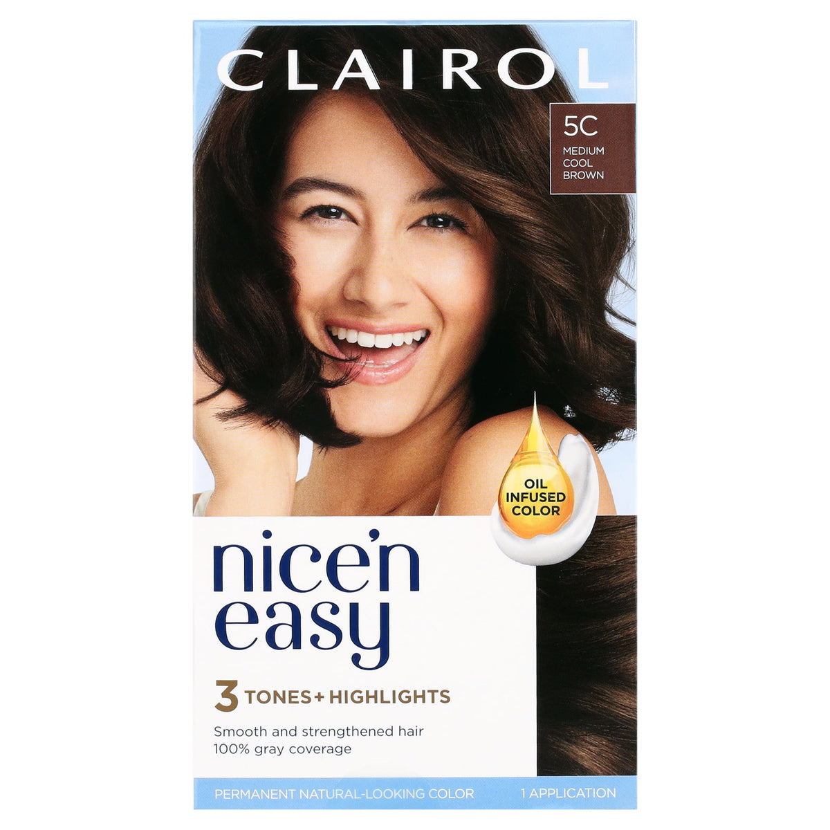 Clairol Nice'n Easy Permanent Hair Color Cream, 8R Medium Reddish Blonde, Hair Dye, 1 Application