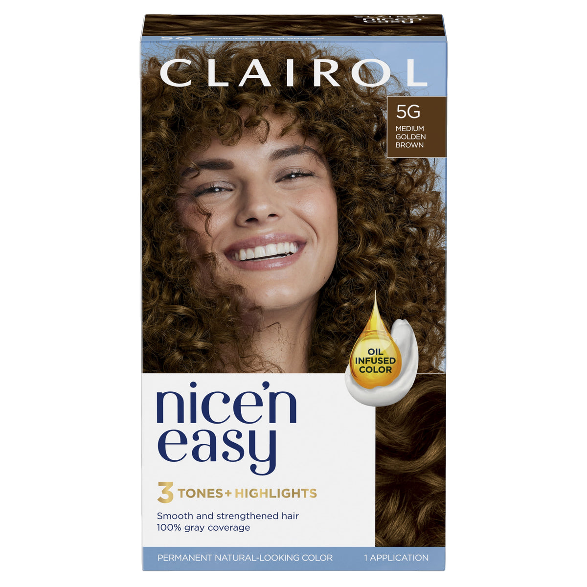 Clairol Nice'n Easy Permanent Hair Color Cream, 8R Medium Reddish Blonde, Hair Dye, 1 Application
