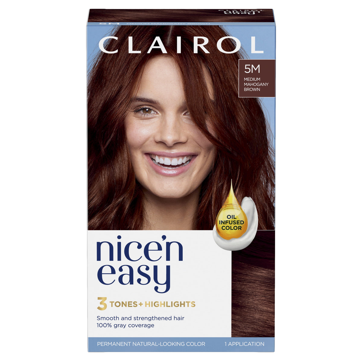 Clairol Nice'n Easy Permanent Hair Color Cream, 8R Medium Reddish Blonde, Hair Dye, 1 Application