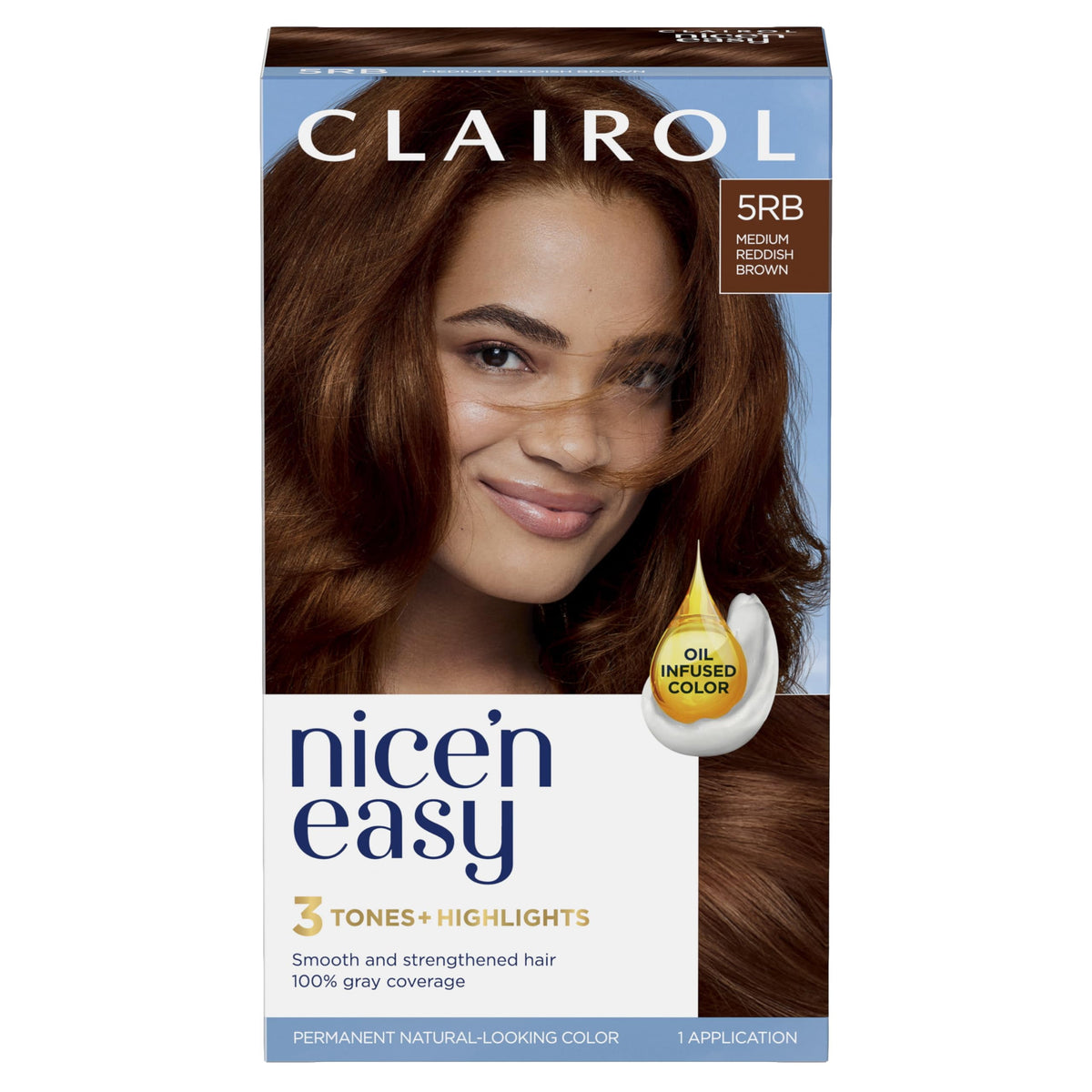 Clairol Nice'n Easy Permanent Hair Color Cream, 8R Medium Reddish Blonde, Hair Dye, 1 Application