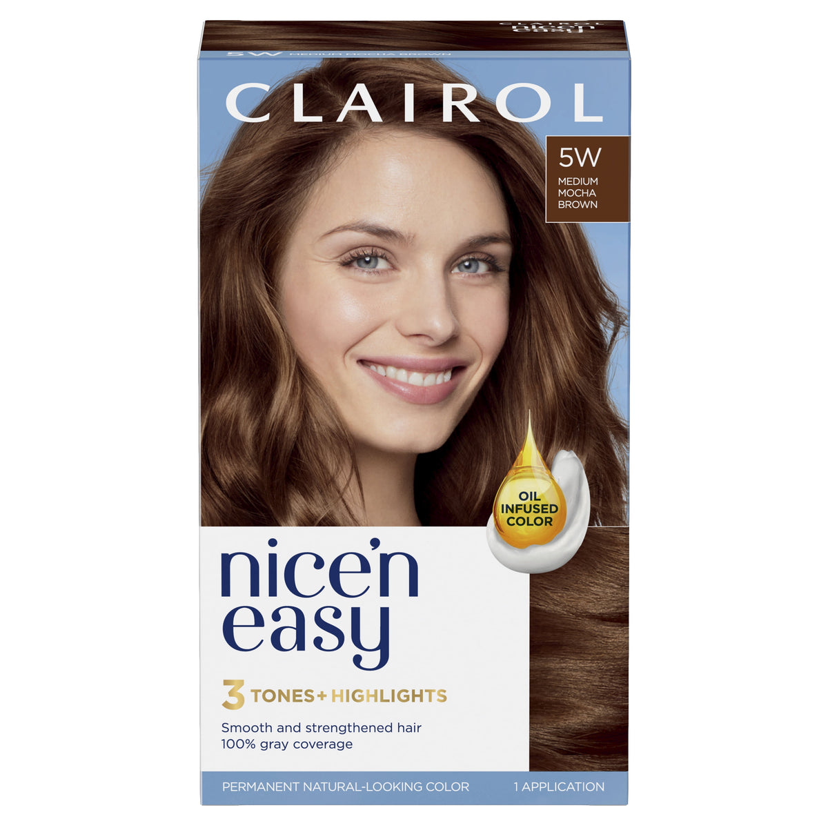 Clairol Nice'n Easy Permanent Hair Color Cream, 8R Medium Reddish Blonde, Hair Dye, 1 Application