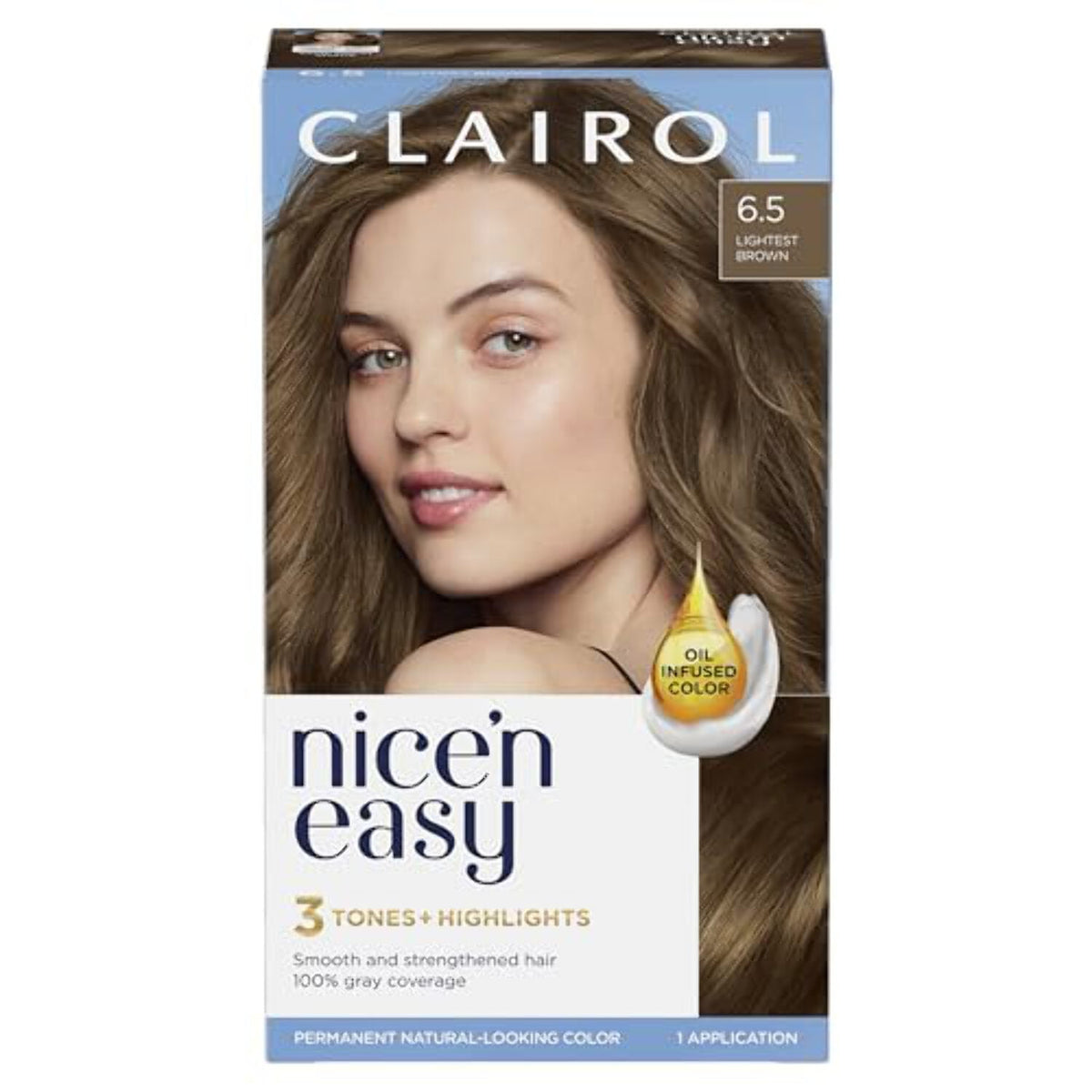 Clairol Nice'n Easy Permanent Hair Color Cream, 8R Medium Reddish Blonde, Hair Dye, 1 Application