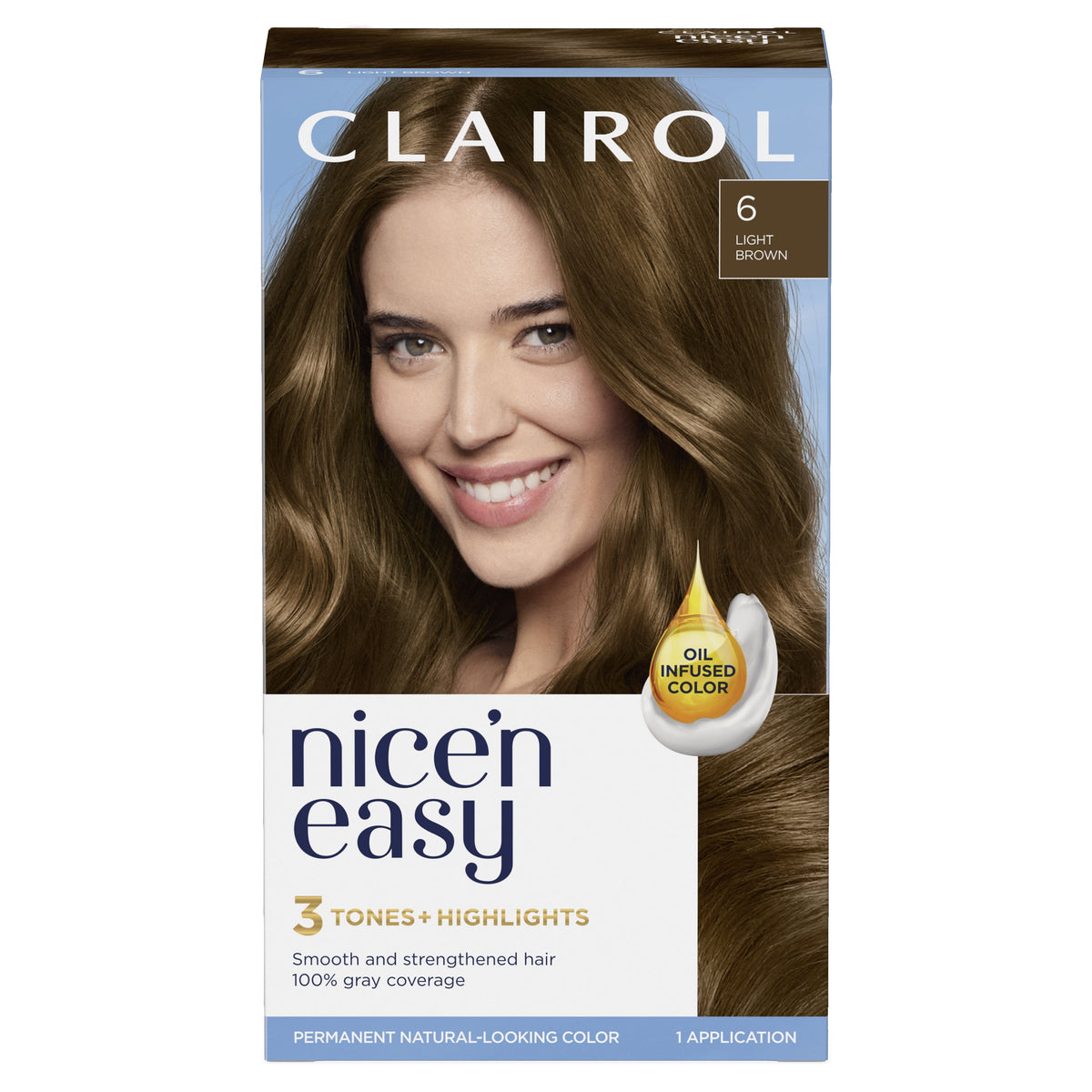 Clairol Nice'n Easy Permanent Hair Color Cream, 8R Medium Reddish Blonde, Hair Dye, 1 Application