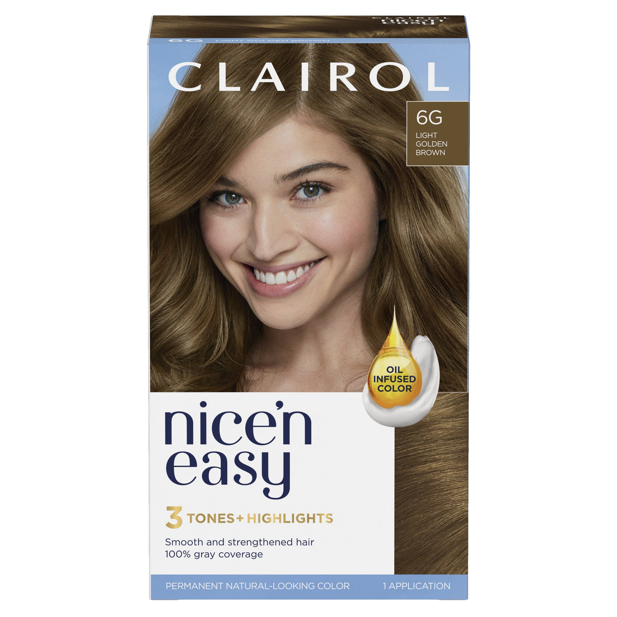 Clairol Nice'n Easy Permanent Hair Color Cream, 8R Medium Reddish Blonde, Hair Dye, 1 Application