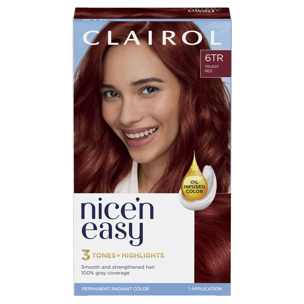 Clairol Nice'n Easy Permanent Hair Color Cream, 8R Medium Reddish Blonde, Hair Dye, 1 Application