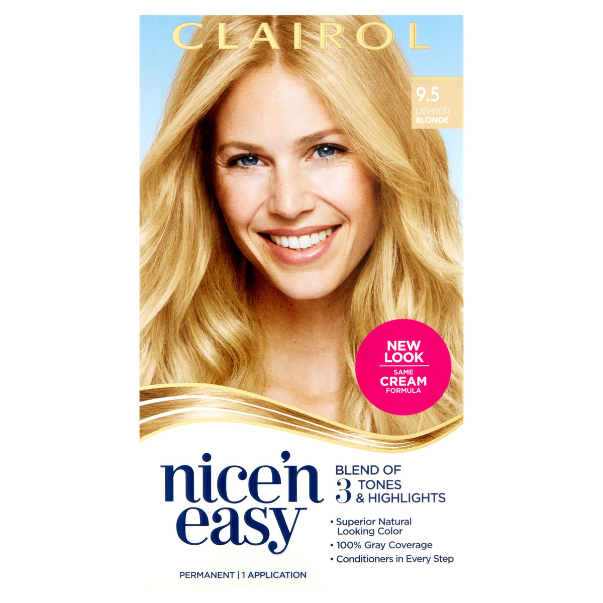 Clairol Nice'n Easy Permanent Hair Color Cream, 8R Medium Reddish Blonde, Hair Dye, 1 Application