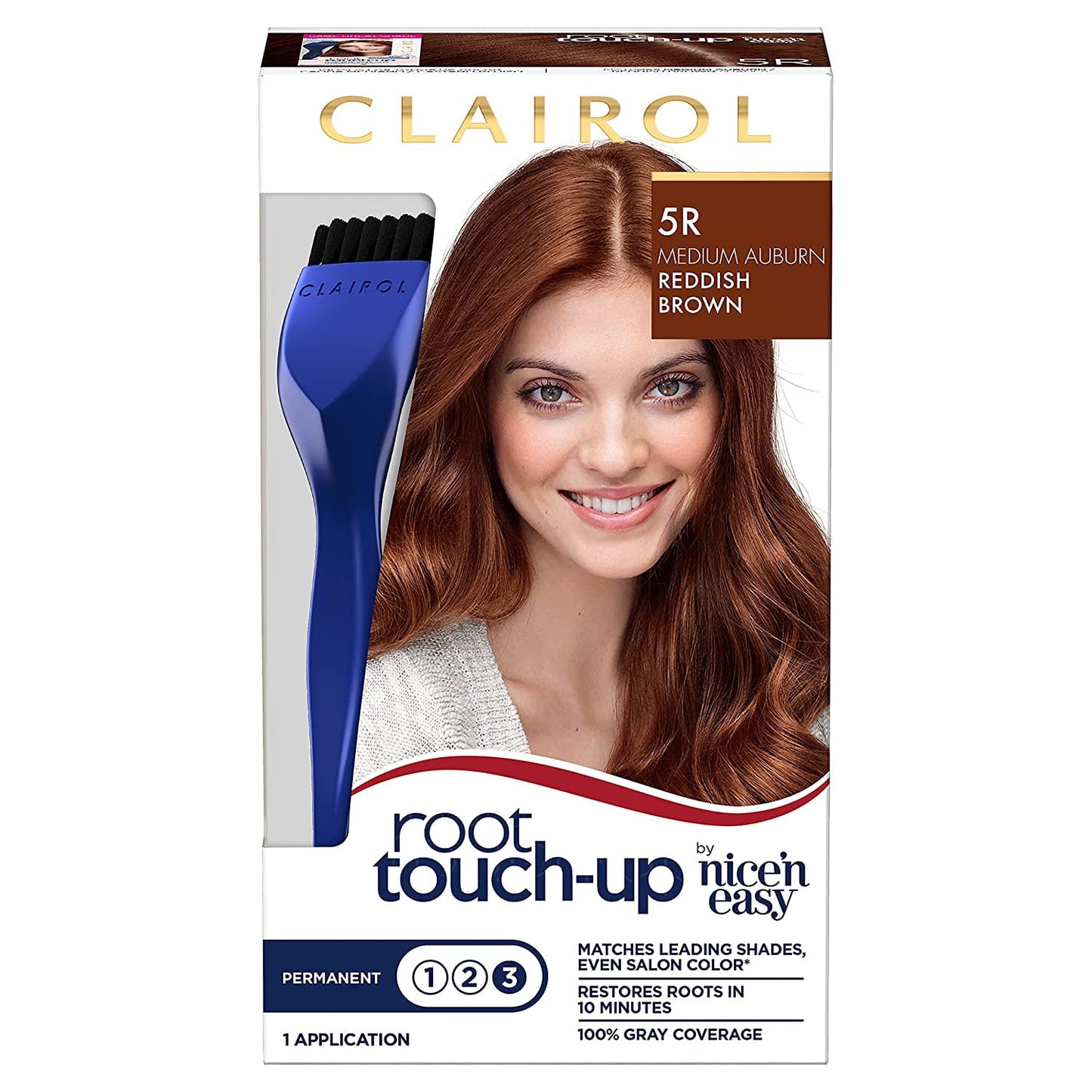 Clairol Root Touch-Up Nice'n Easy Permanent Hair Dye, 5A Medium Ash Brown, Hair Color, 1 Kt