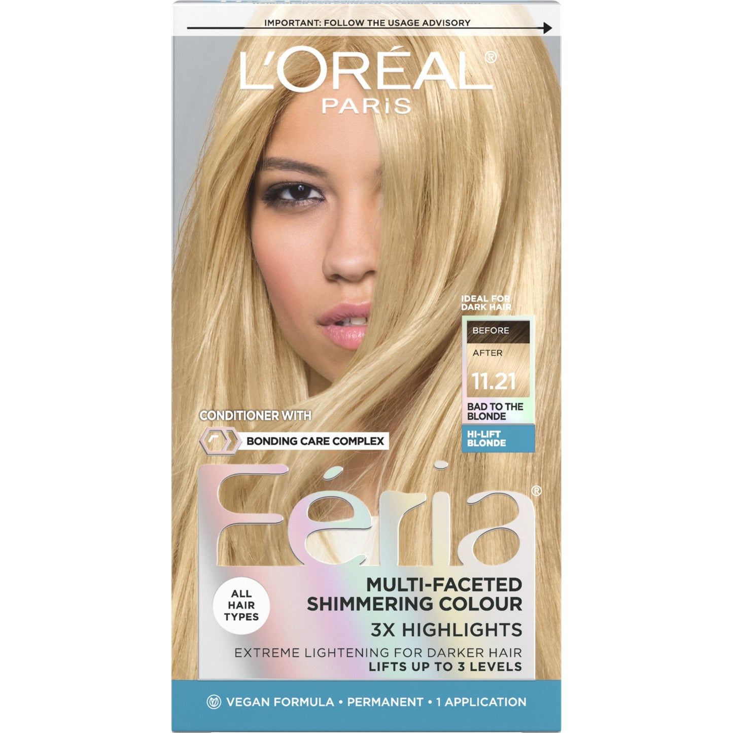 L'Oreal Paris Feria Shimmering Permanent Hair Color, R57 Cherry Crush, 1 Kit