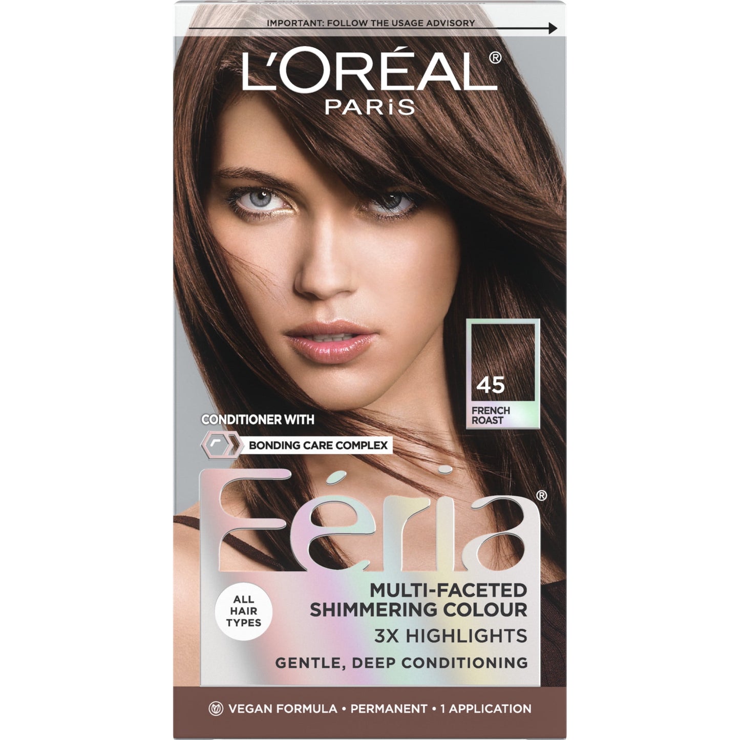 L'Oreal Paris Feria Shimmering Permanent Hair Color, R57 Cherry Crush, 1 Kit