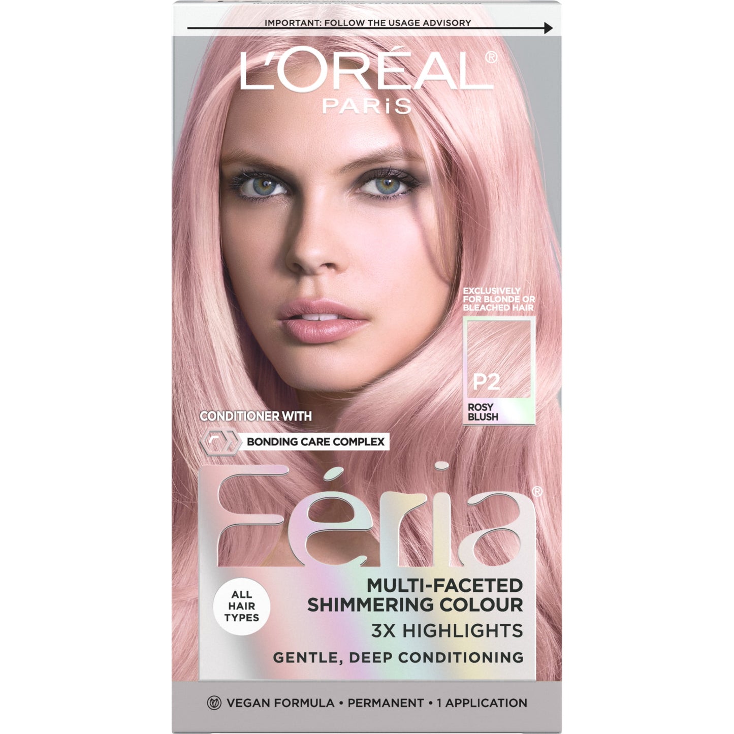 L'Oreal Paris Feria Shimmering Permanent Hair Color, R57 Cherry Crush, 1 Kit