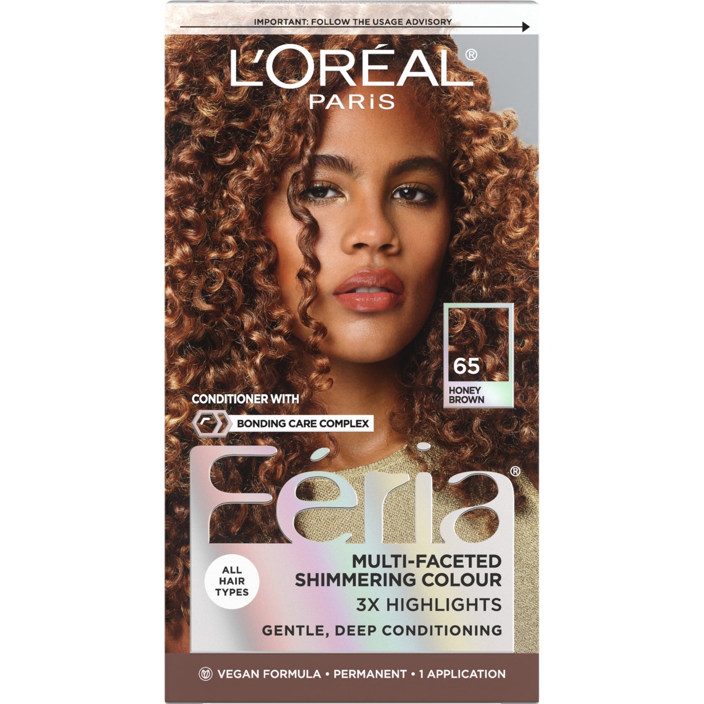 L'Oreal Paris Feria Shimmering Permanent Hair Color, R57 Cherry Crush, 1 Kit