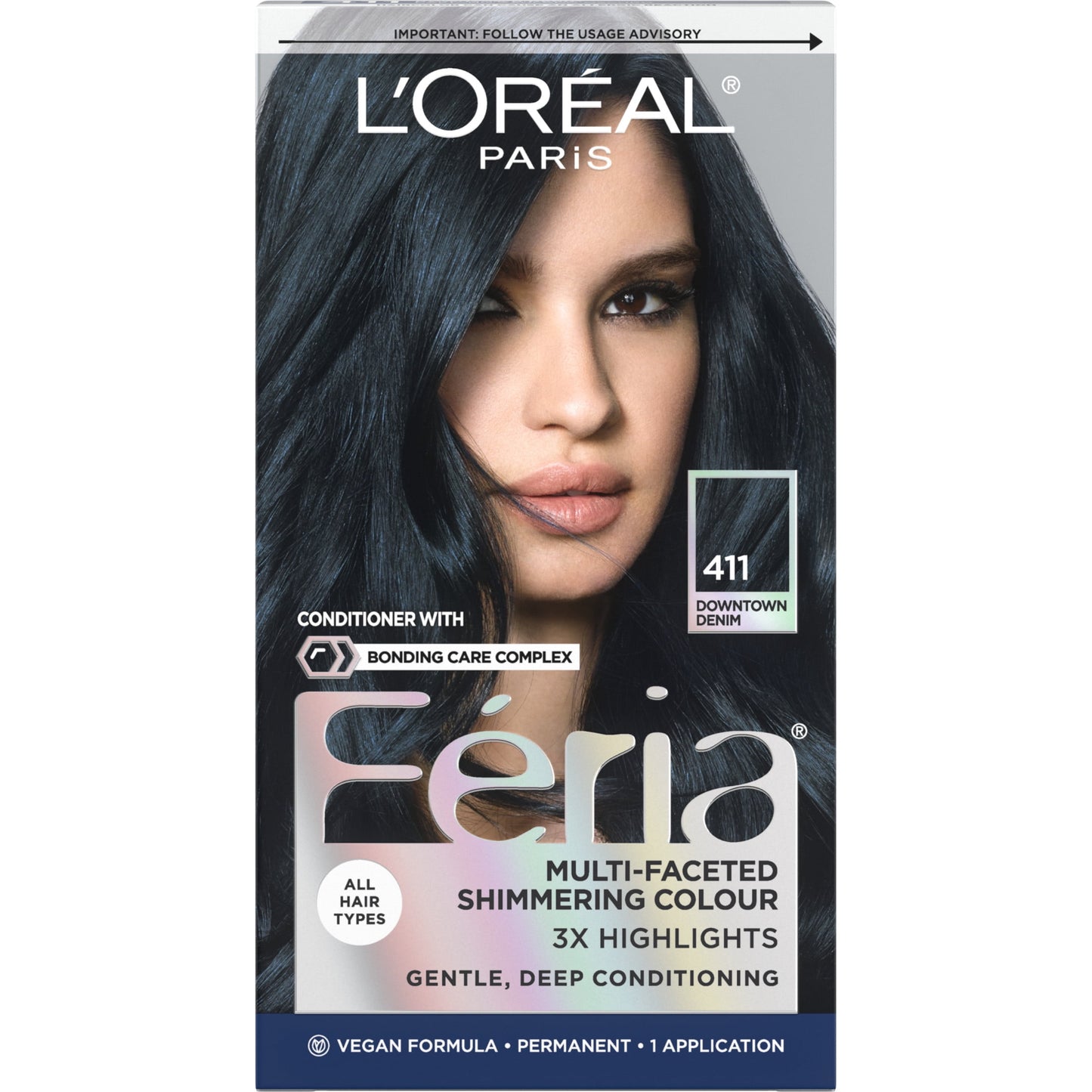 L'Oreal Paris Feria Shimmering Permanent Hair Color, R57 Cherry Crush, 1 Kit