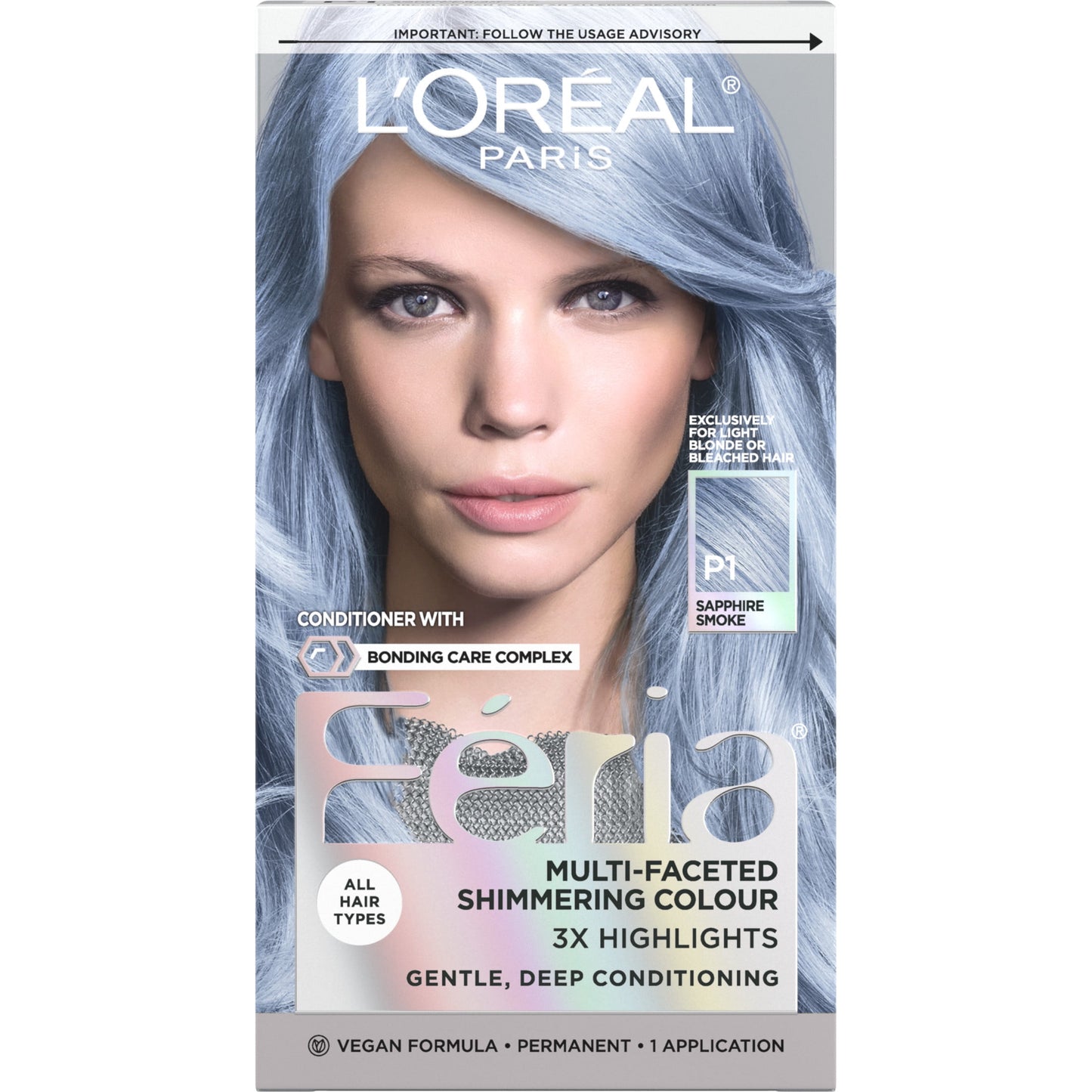 L'Oreal Paris Feria Shimmering Permanent Hair Color, R57 Cherry Crush, 1 Kit