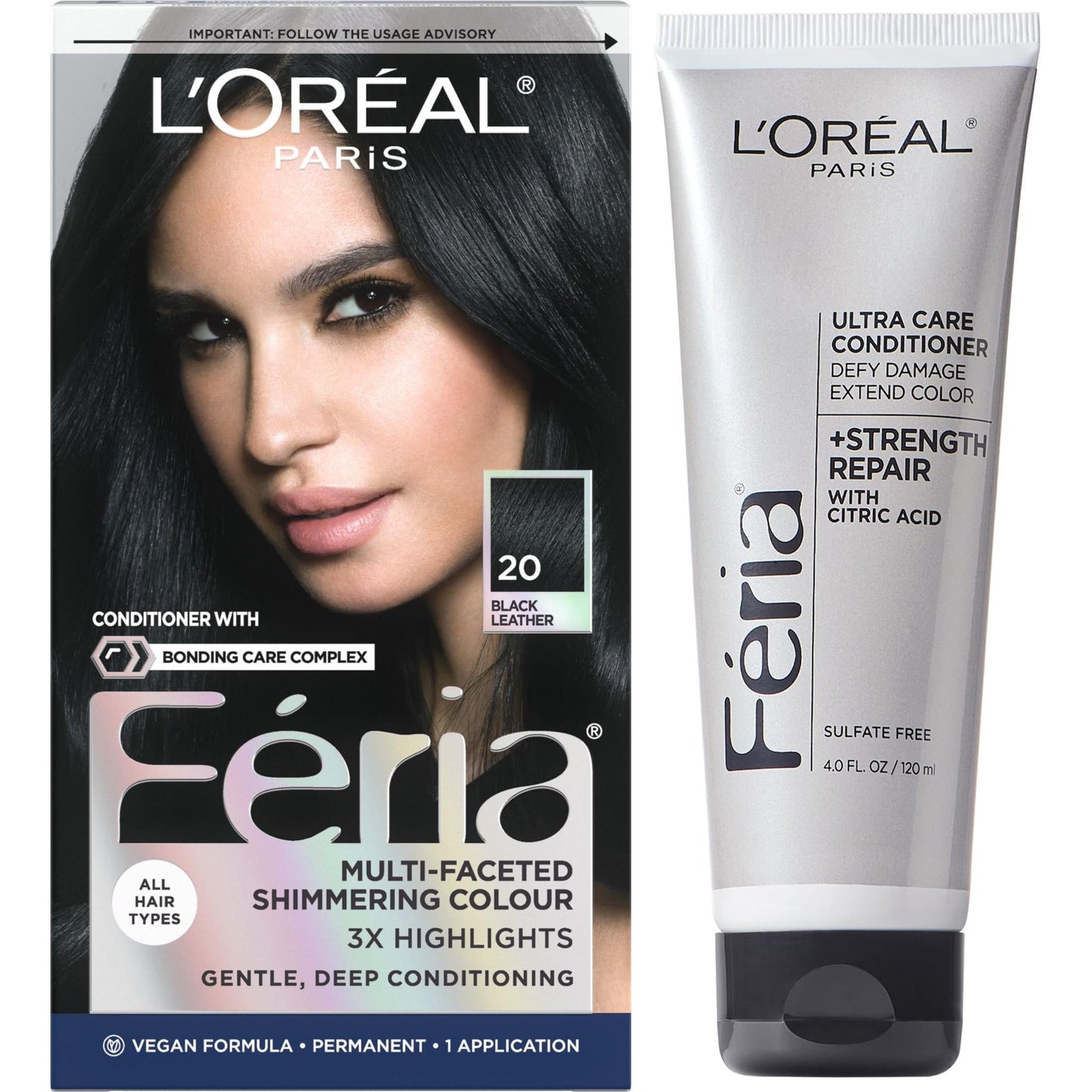 L'Oreal Paris Feria Shimmering Permanent Hair Color, R57 Cherry Crush, 1 Kit