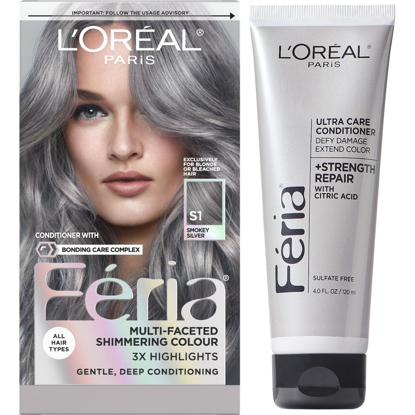 L'Oreal Paris Feria Shimmering Permanent Hair Color, R57 Cherry Crush, 1 Kit