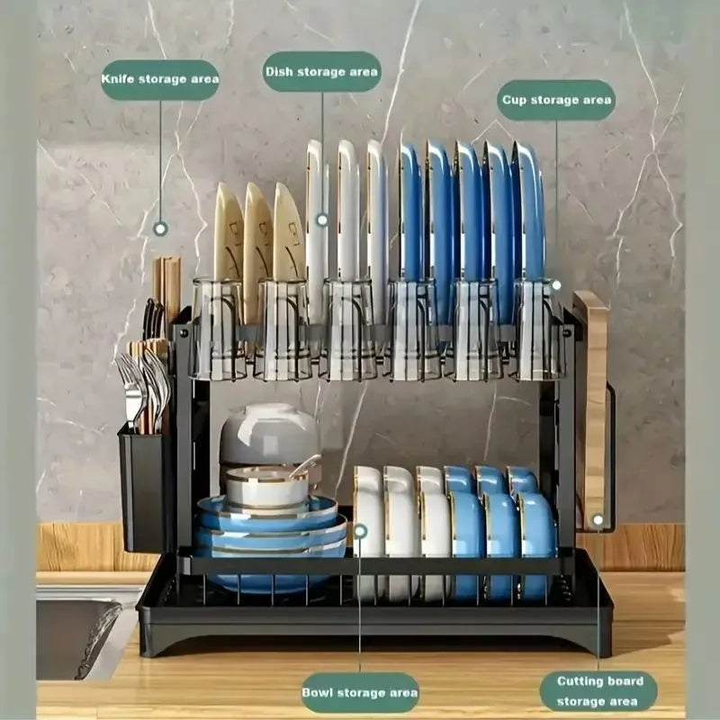 Kitchen Double Drain Rack