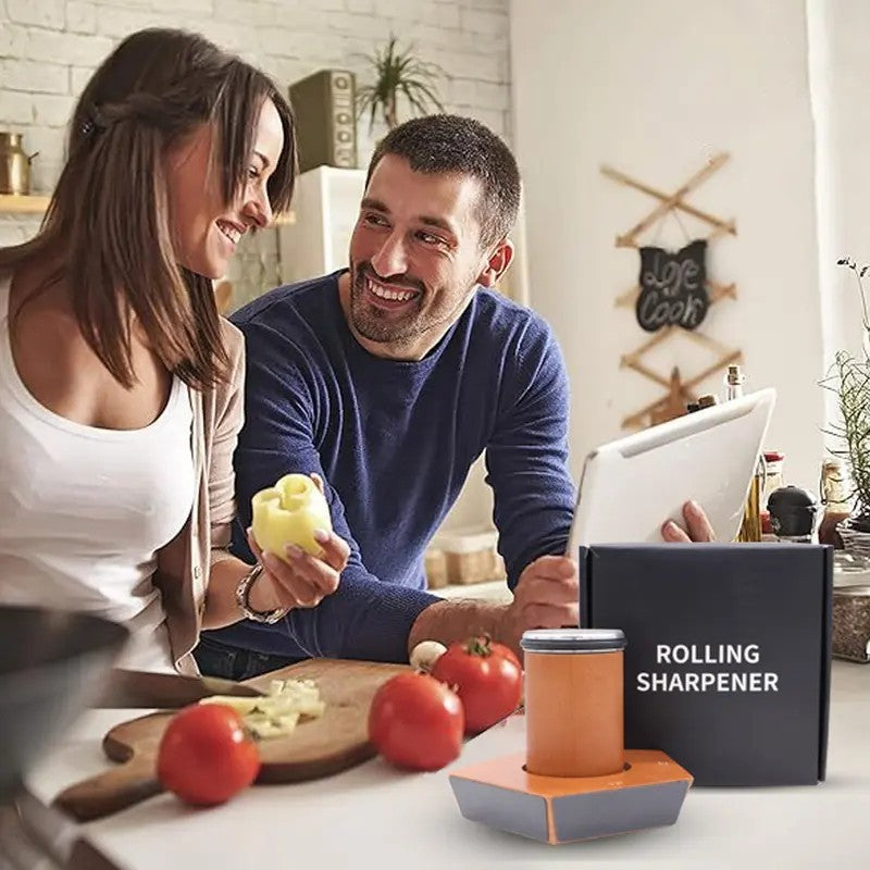 Rolling Knife Sharpener Kit 5 Magnetic Angles 12 Degrees, 15 Degrees, 17 Degrees, 19 Degrees, 22 Degrees. Professional Rolling Knife Sharpening Tool Perfect For Kitchen, Chef, Pocket & Serrated Knives