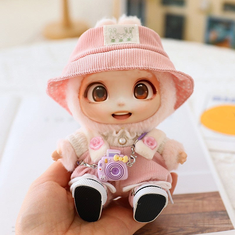 5PCS-Set Cute Hat Shoes Doll Clothes Outfit Set For LABUBU 15CM-17CM Doll, Adorable Dress Up Accessories For Doll - Dolls Not Included - EBS PLATFORM INC.