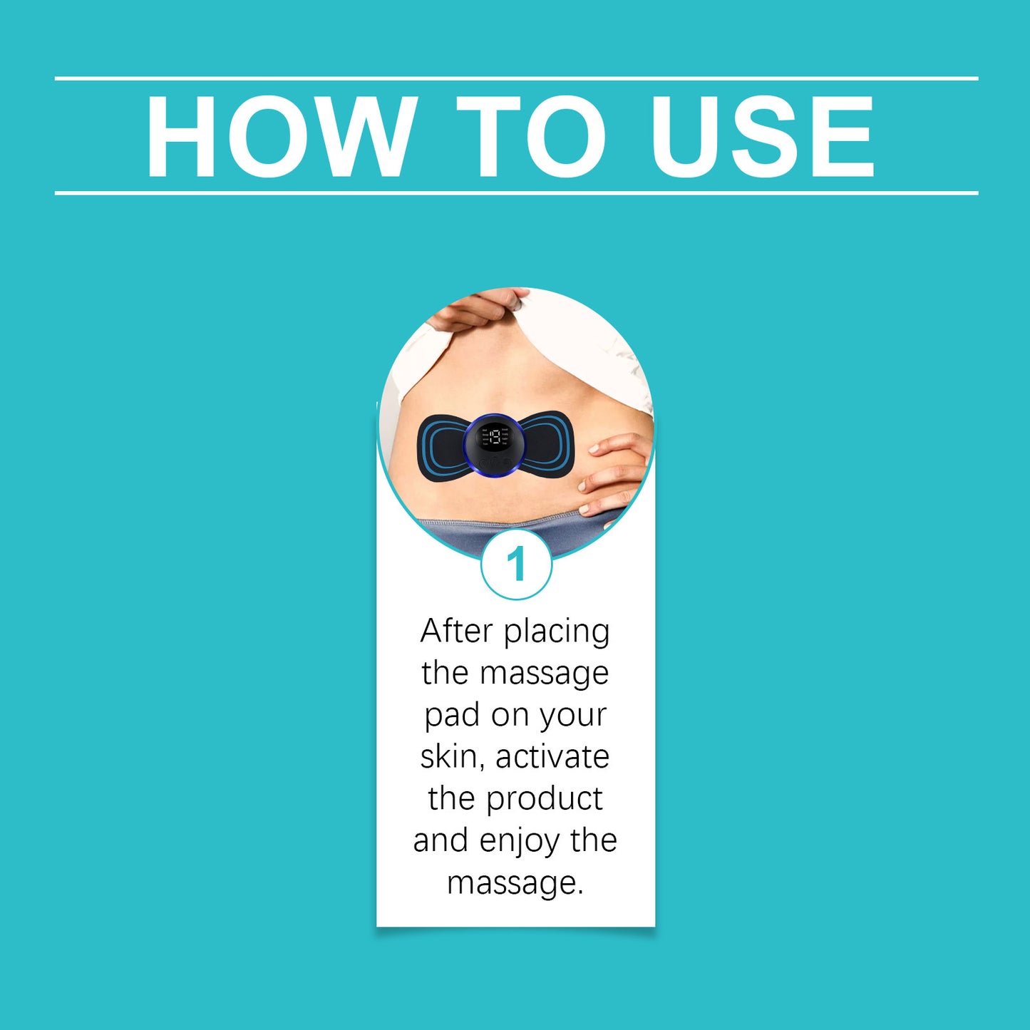 EOHOE Convenient Vibrating Body Device Body Fit Comfortable Massage Cushion Shows Off Light Body Massager