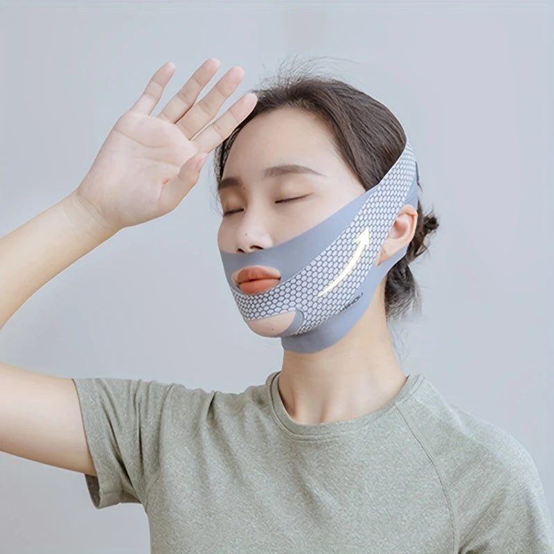 Unscented Sleep Facial Lift Mask - Comfortable, Flexible, Anti-Snoring Face Strap For Relaxation And Beauty
