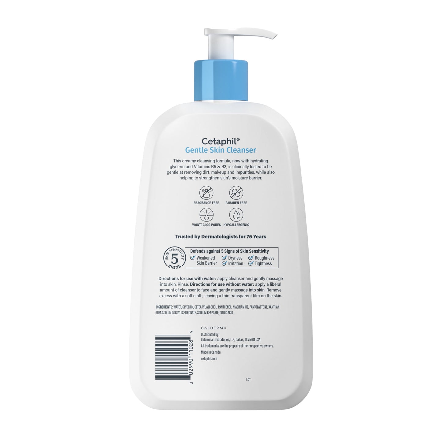 Cetaphil Face Wash Hydrating Gentle Skin Cleanser for Dry to Normal Sensitive Skin, 20 oz
