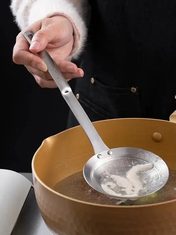 Stainless Steel Oil Strainer Spoon Summer Promotion With Handle Fine Mesh Kitchen Oil Strainer