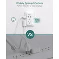 Surge Protector Outlet Extender - Addtam 5-Outlet Splitter with 4 USB Wall Charger(2 USB-C Ports), Multi Plug Outlet Power Strip for Home, Dorm Room Essentials