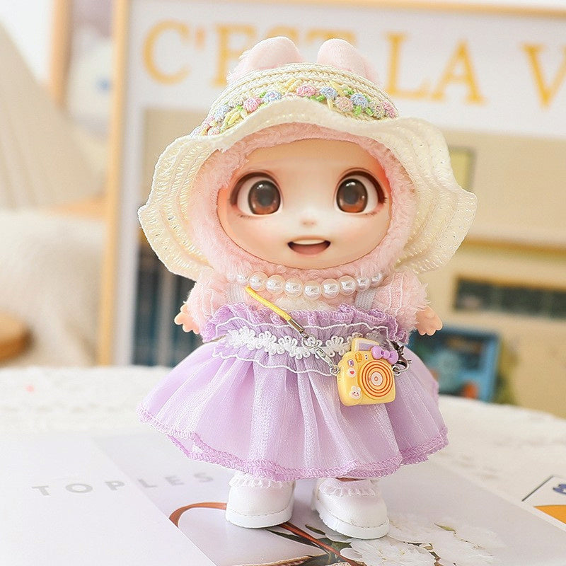 5PCS-Set Cute Hat Shoes Doll Clothes Outfit Set For LABUBU 15CM-17CM Doll, Adorable Dress Up Accessories For Doll - Dolls Not Included - EBS PLATFORM INC.