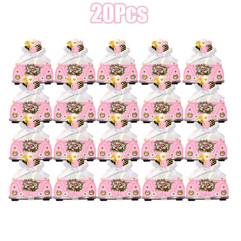 20 Pcs Wedding Party Favor Treat Boxes Unique Wedding Car Design Gift Box