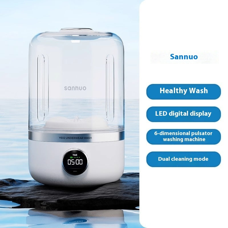 Mini Rechargeable Washing Machine – Portable Underwear Washer for Travel, Home & Dorm Use